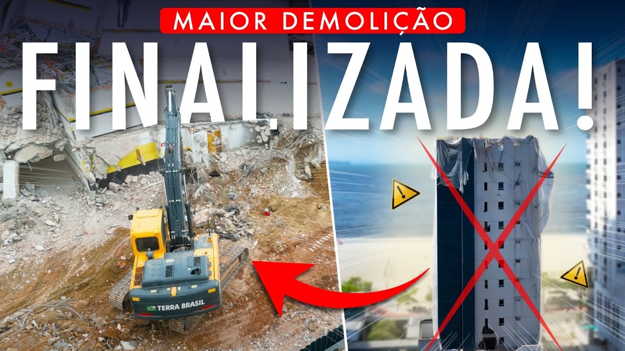 FINALIZADA - MAIOR DEMOLIÇÃO FRENTE MAR do BRASIL, Veja como Ficou o local