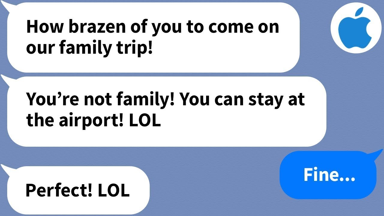 【Apple】My in-laws abandon me at the airport on their family trip, so I left, but they regret it...