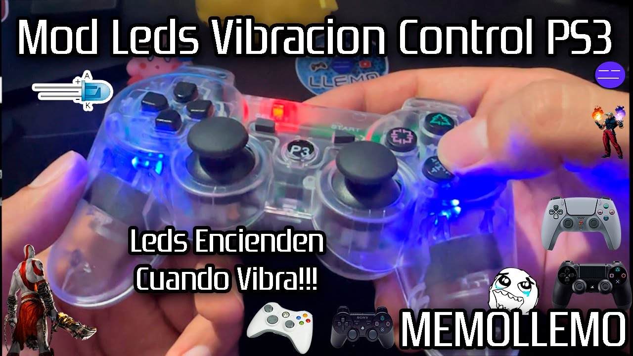 Mod LEDs for PS3 controller | Light vibration |