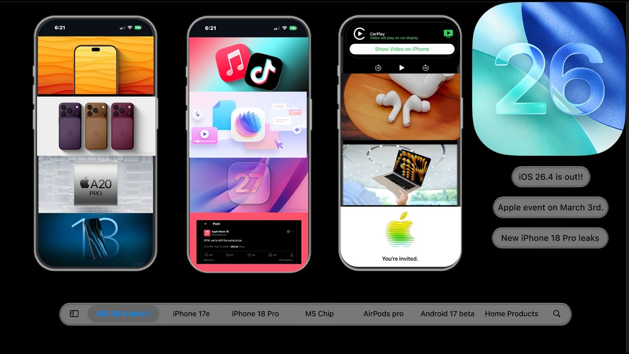 iOS 26.4 Beta 1 Is HERE… Android 17 & Pixel 10a Just Fired Back 👀 | Apple Event Breakdown