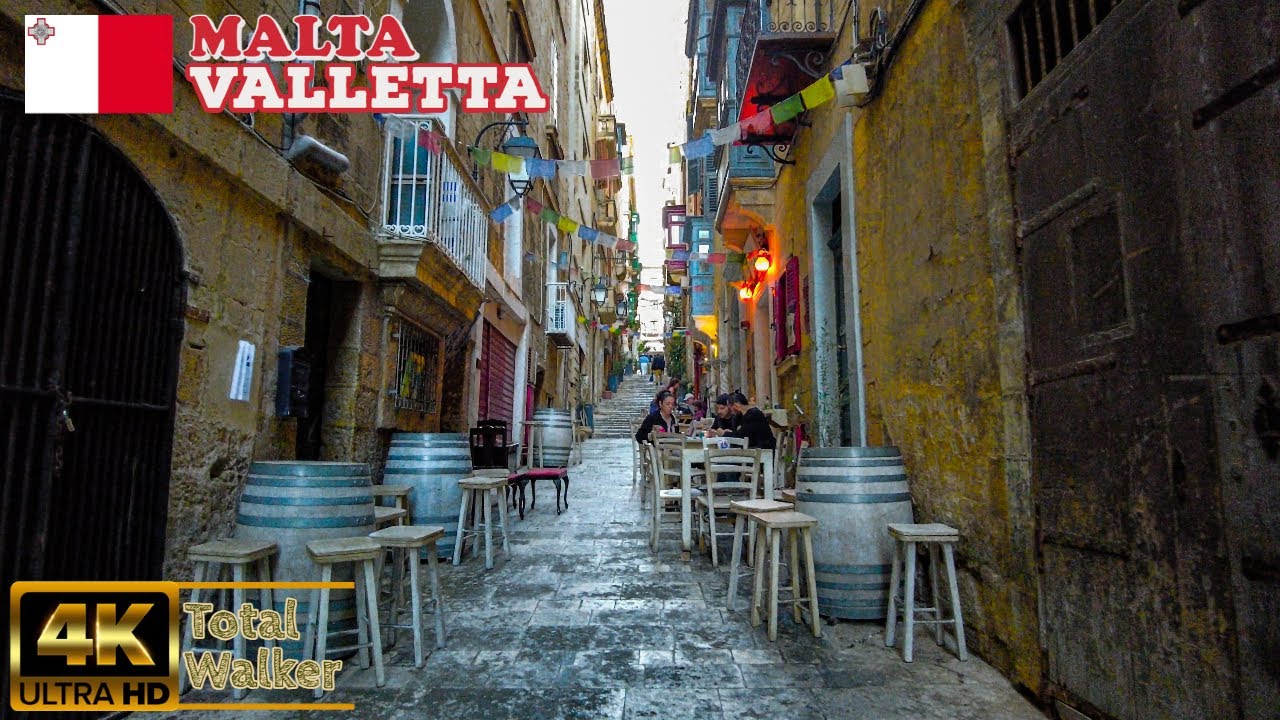 Time Traveling in 4K: Exploring Strait Street - A Fascinating Walk Through Malta's Historic Heart