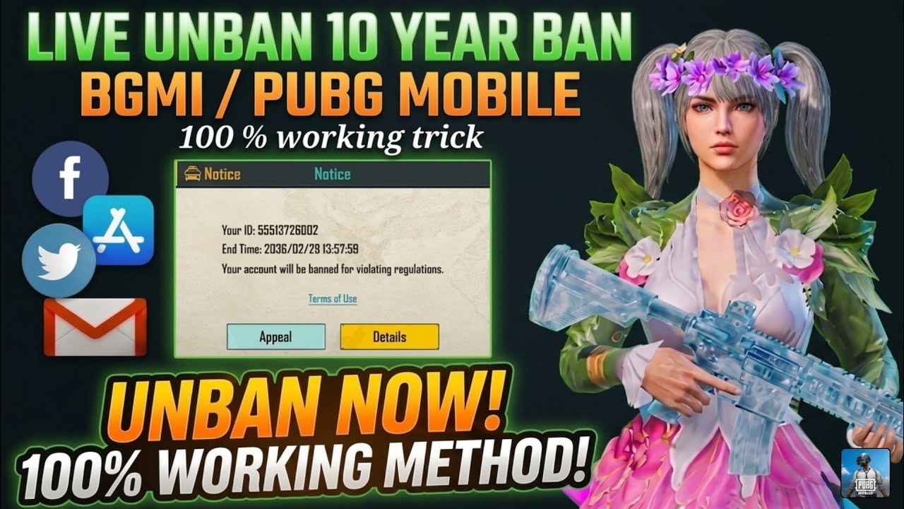 🔥 КАК РАЗБАНИТЬ АККАУНТ PUBG MOBILE/BGMI | Трюки для снятия 10-летнего бана в PUBG Mobile | РАЗБА...