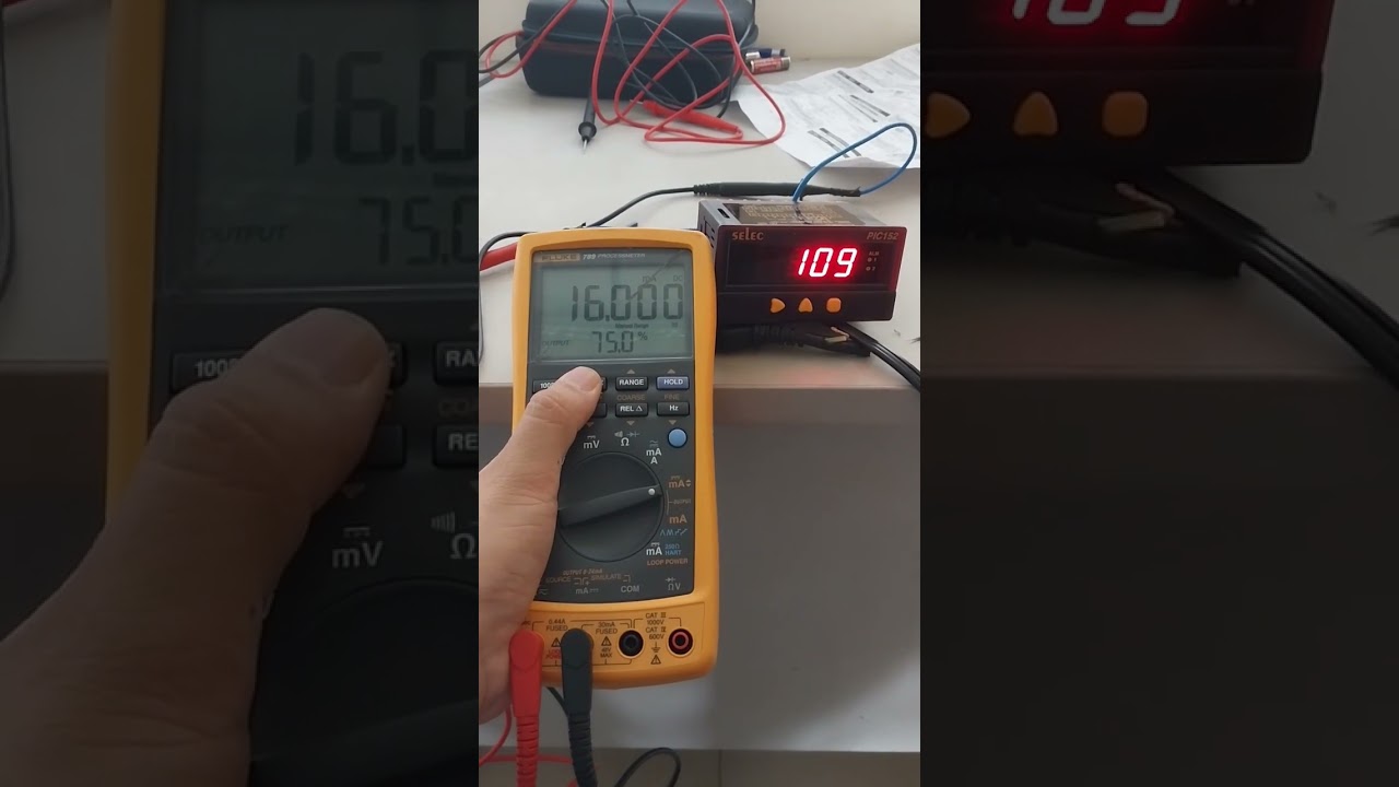 Inject 4-20mA by Fluke 789 to test Pic 152 A #shorts #short #shortvideo #power #electrical