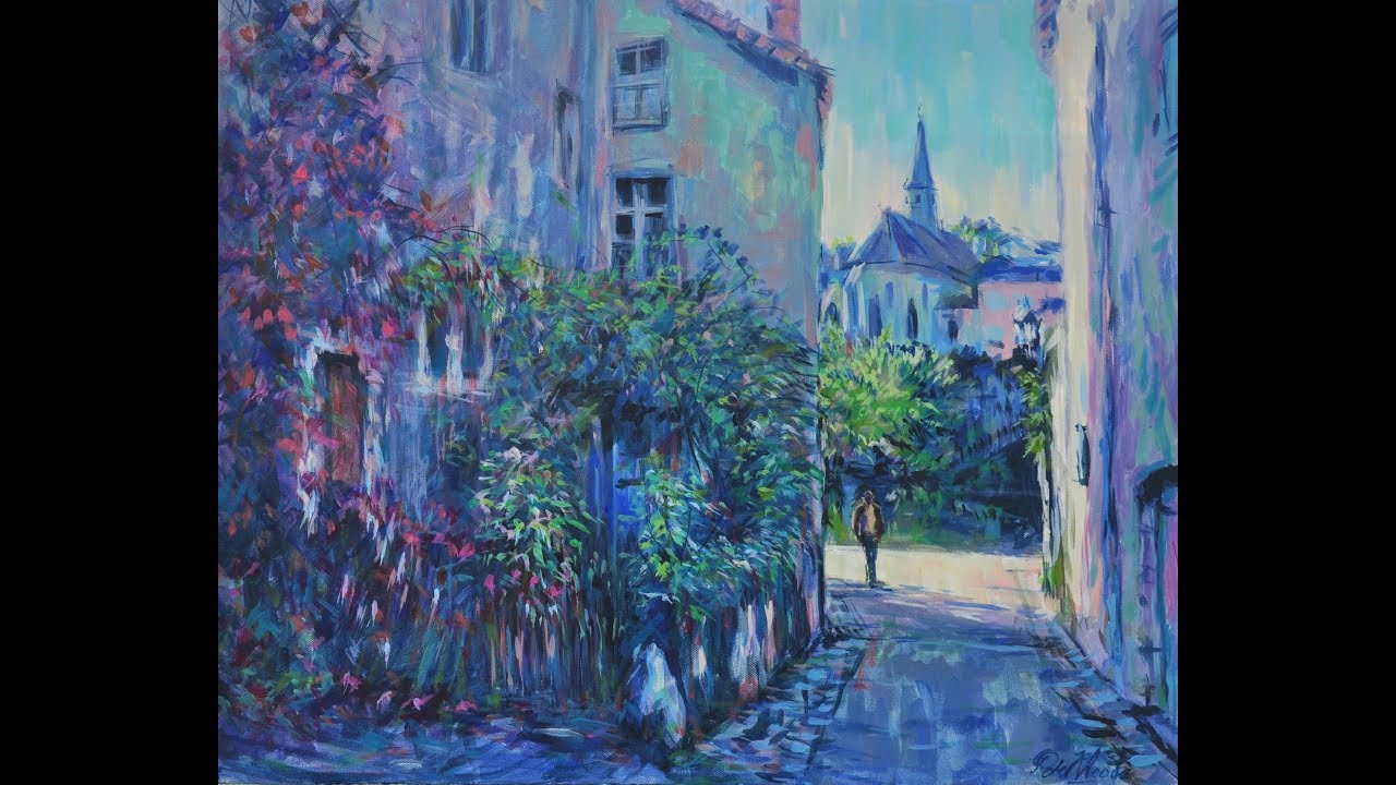 Petite chemin - Argenton - France - Painting using acrylics.