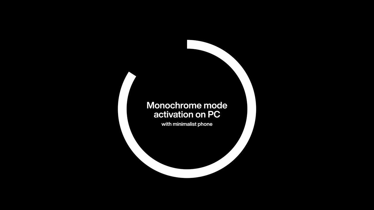 Monochrome mode tutorial &ndash;&nbsp;activation on Windows &ndash; by minimalist phone
