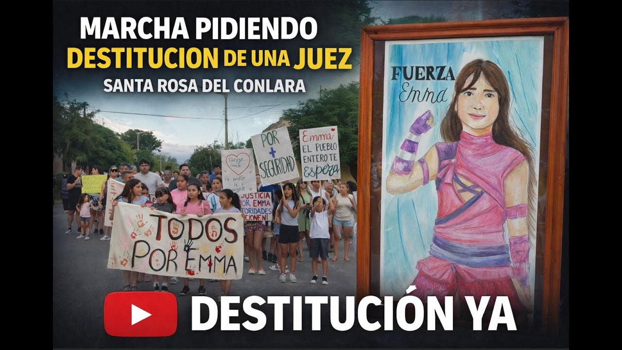 Santa Rosa del Conlara Marcha pidiendo destitucion de una Juez por dejar libre a un femicida