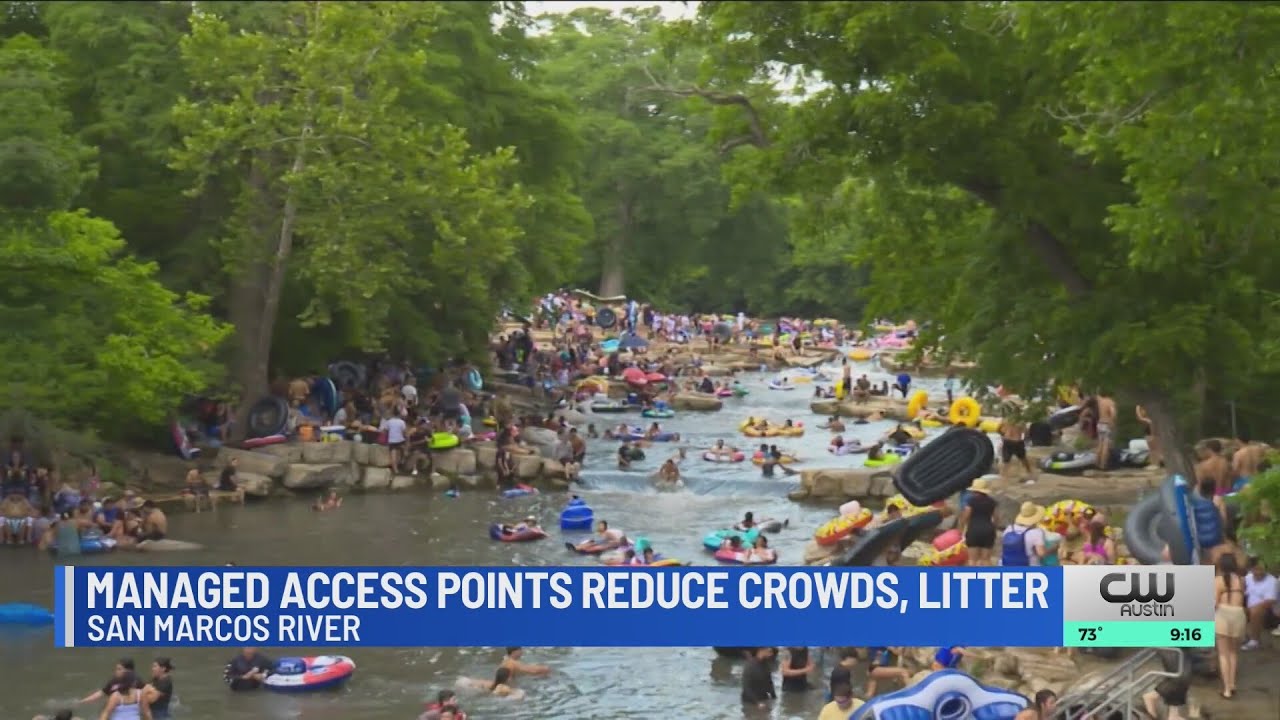 Managed access points along San Marcos River aim to reduce crowds, litter