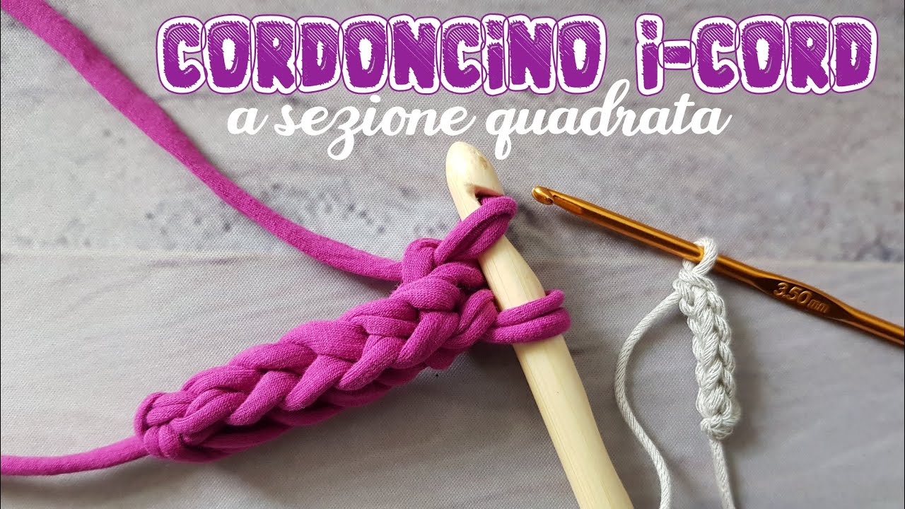 Uncinetto - cordoncino I CORD a sezione quadrata per collane e braccialetti