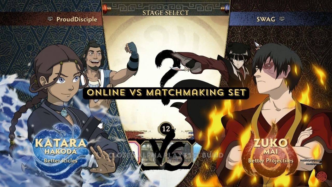 Katara vs Zuko FT2 - Online set - Avatar Legends: The Fighting Game Closed Alpha Playtest