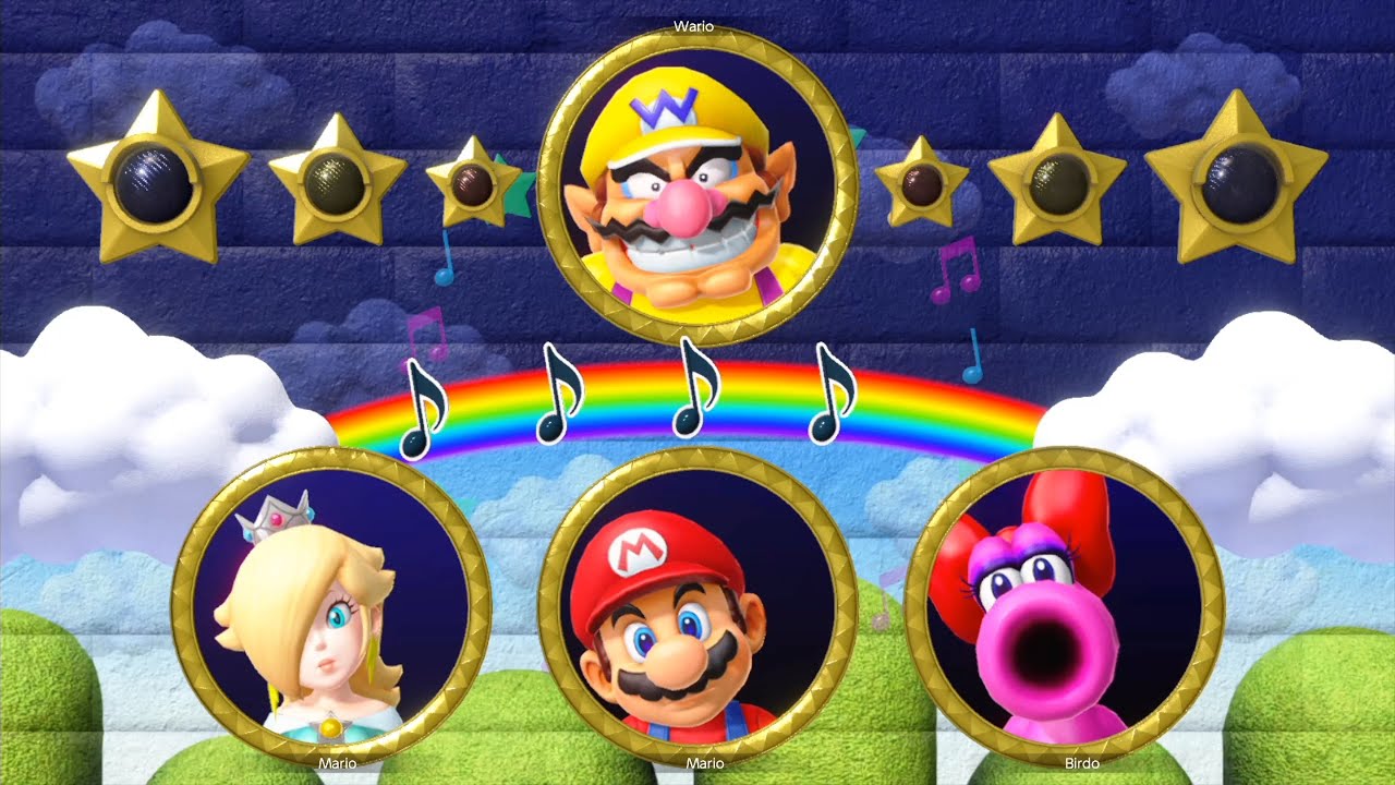 Mario Party Superstar - Minigames - Wario vs Rosalina vs Birdo vs Mario