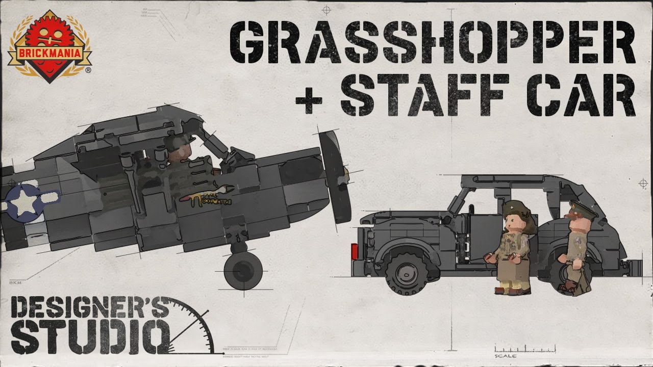 WWII Army Staff Car & L-4 Grasshopper - Custom Lego - In The Designer&rsquo;s Studio