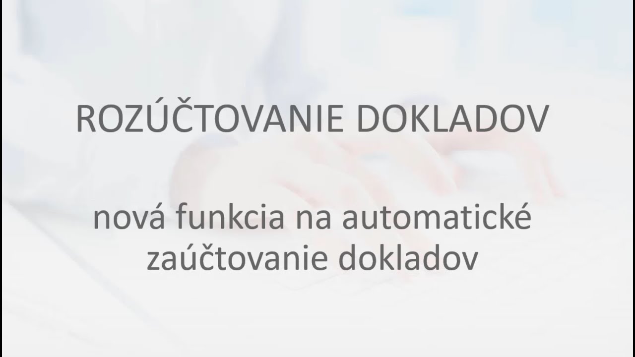 Rozúčtovanie dokladov v programe OMEGA