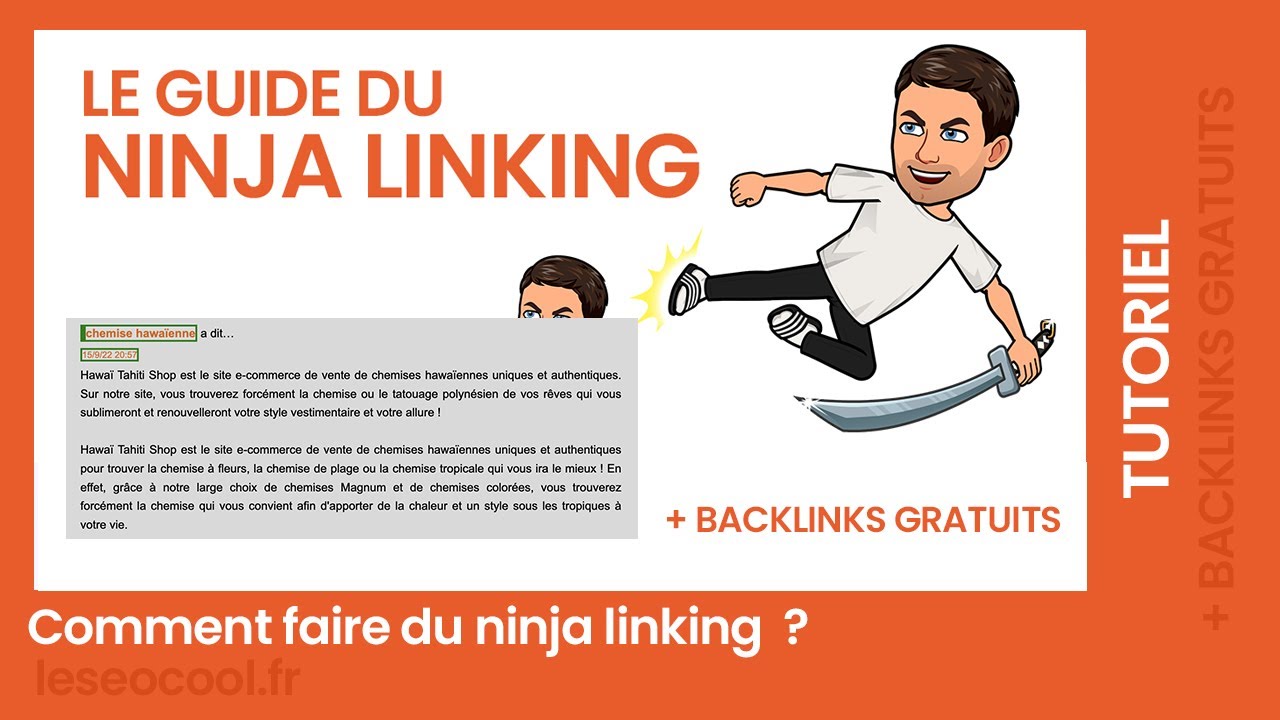Comment faire du ninja linking ? Tutoriel + backlinks GRATUITS !