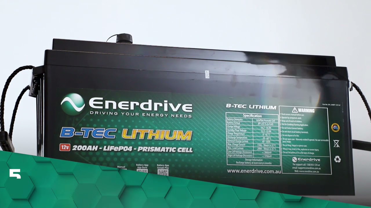 Enerdrive 200Ah Lithium Battery Features