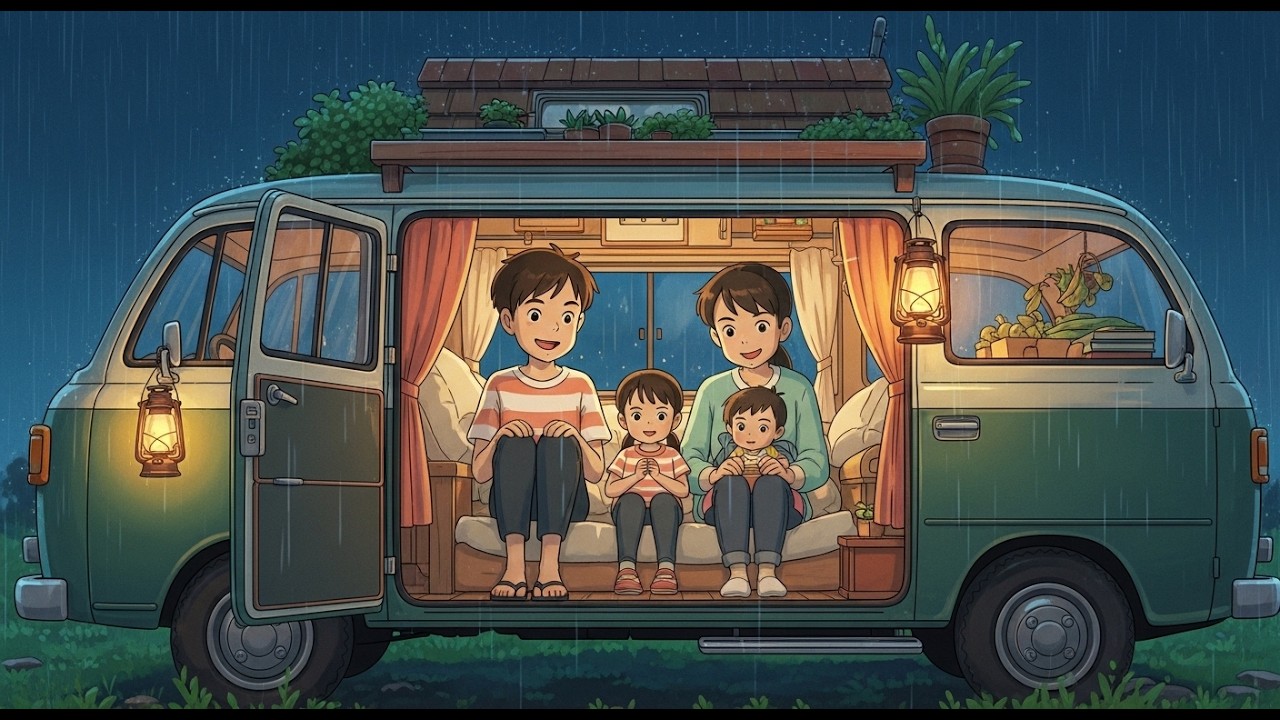 Peaceful Rainy Van Life.
