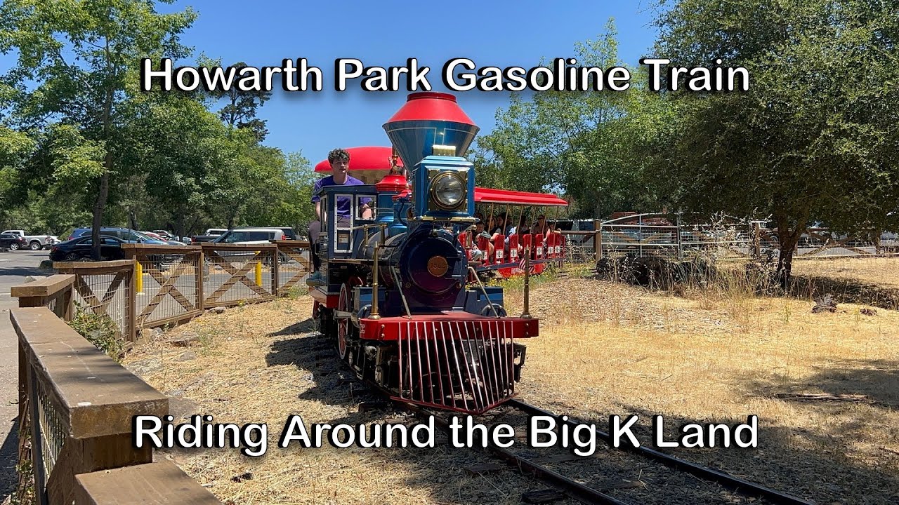 Howarth Park CP Huntington Gasoline Train Full Ride at the Big K Land 4K60 HDR