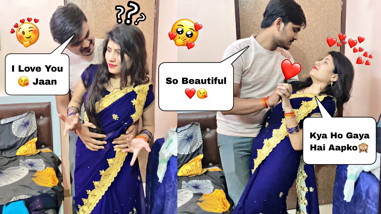 Romantic Prank On Unromantic Wife😘 || Sakshi became Romantic and Shy reaction || SakshiBabaOfficial