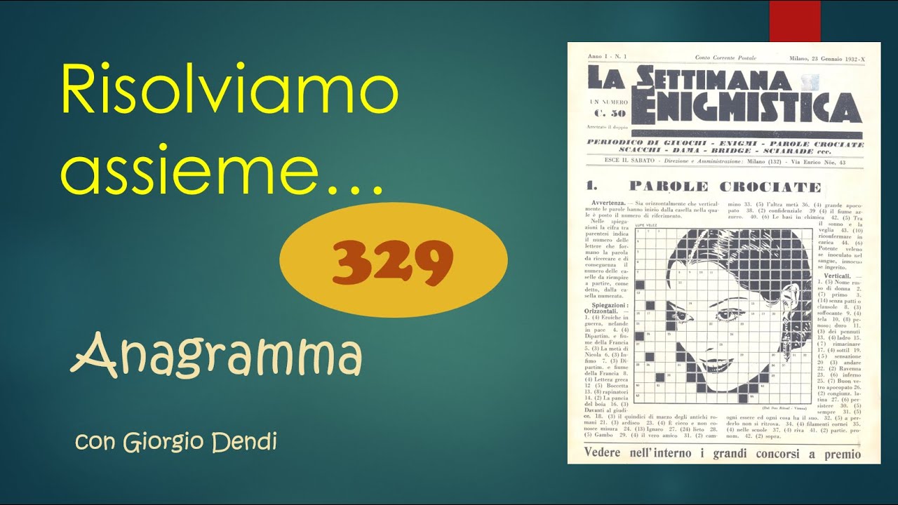 Risolviamo con Andrea un ANAGRAMMA della Sibilla?