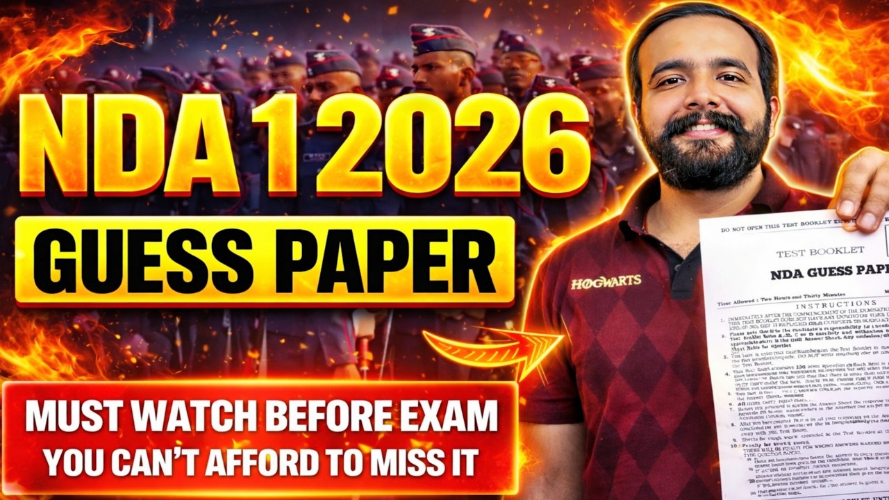 NDA 1 2026 Guess Paper  |Free NDA Coaching || Hell Month ||
