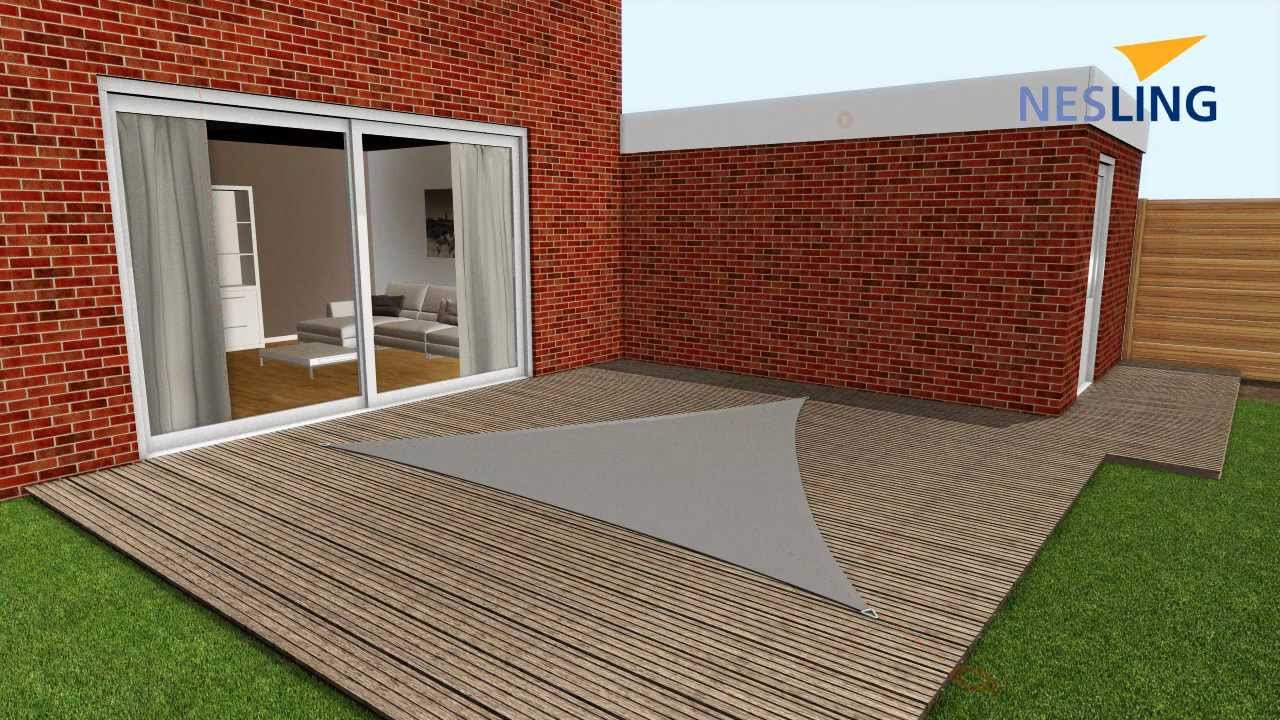 Montage van een Nesling Dreamsail Schaduwdoek