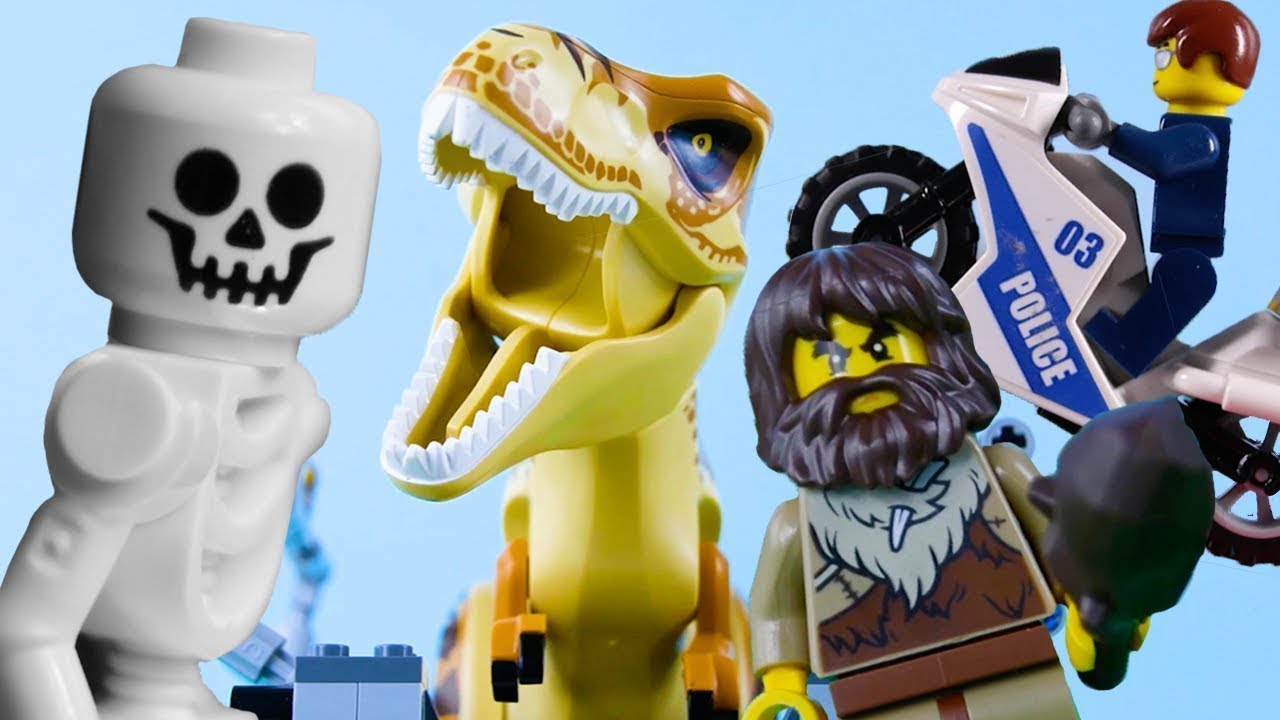 LEGO Dinosaurs, Police & Time Travel STOP MOTION | LEGO City Fails | Billy Bricks Compilations