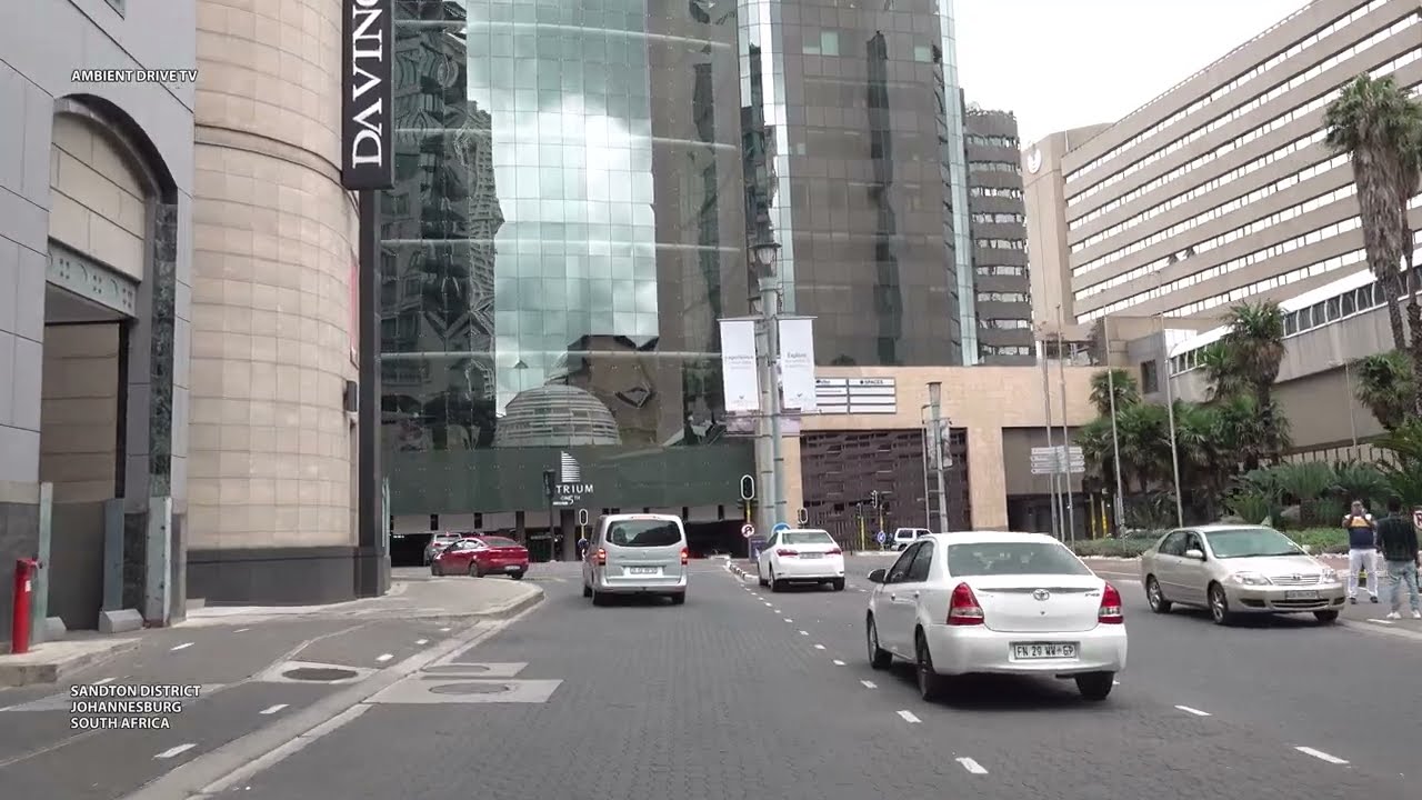 DRIVING JOHANNESBURG SOUTH AFRICA 4K - SANDTON DISTRICT - AMBIENT DRIVE TV