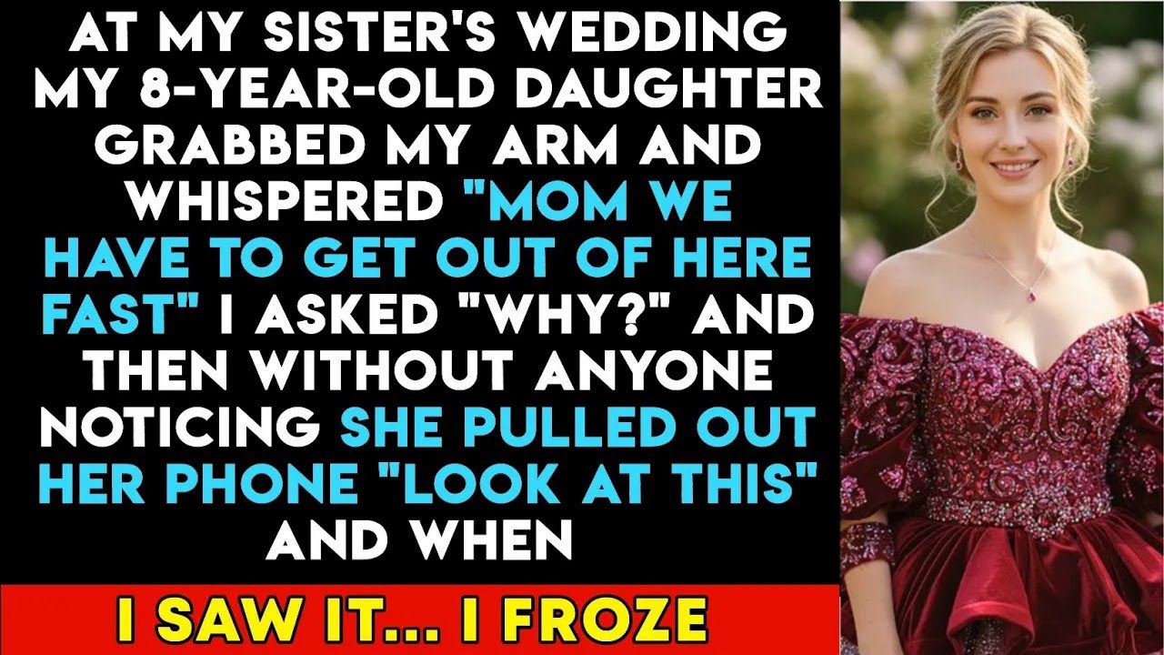At My SISTER Wedding My 8 Year Old DAUGHTER Grabbed My Arm & Whispered ' MOM, We Have To Get Out...