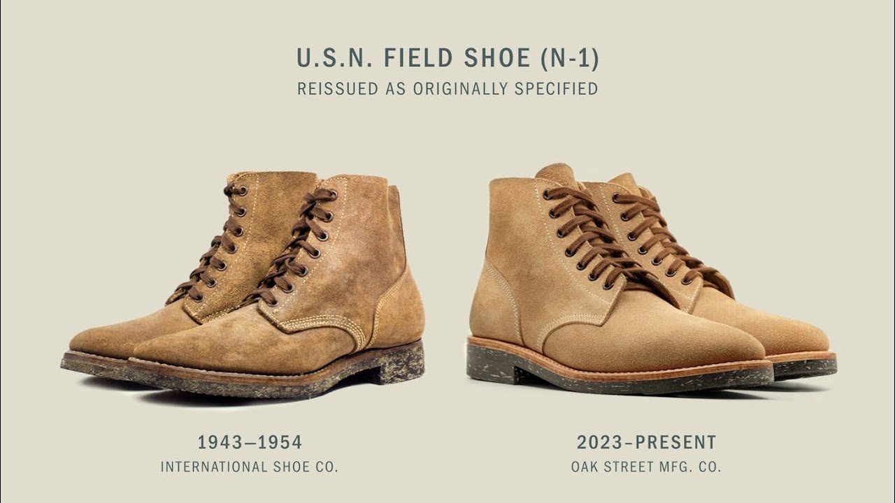 History Series: Oak Street BOONDOCKERS/MARINE FIELD SHOE in NATURAL CHROMEXCEL ROUGHOUT