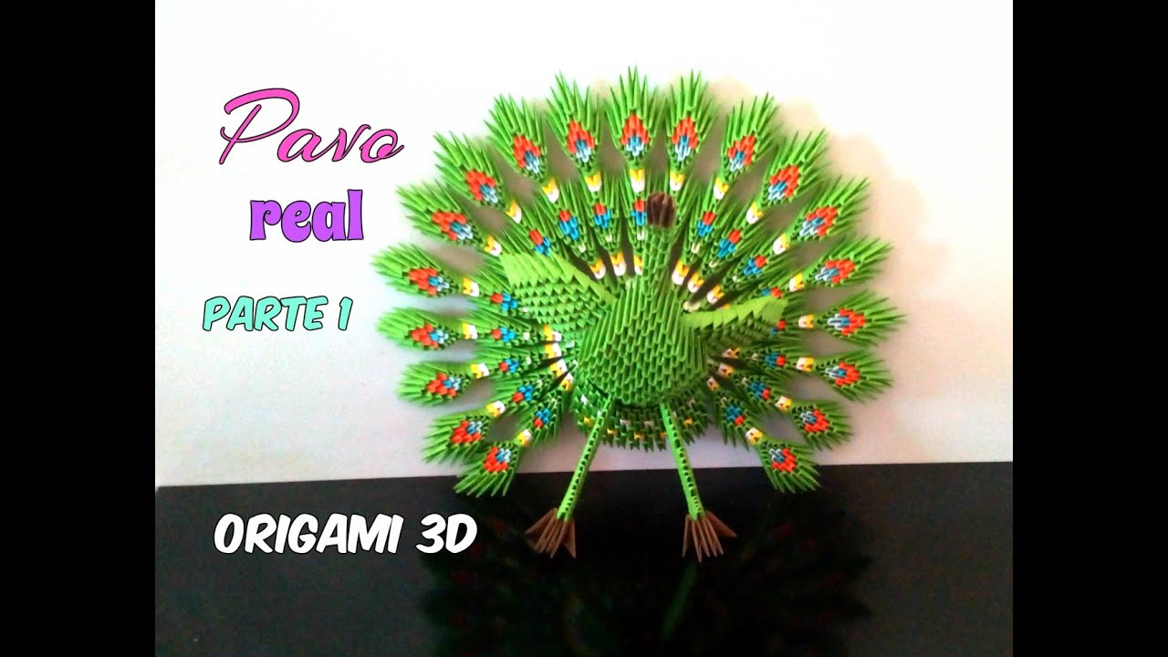 PAVO REAL en ORIGAMI 3D/paso a paso/parte 1,