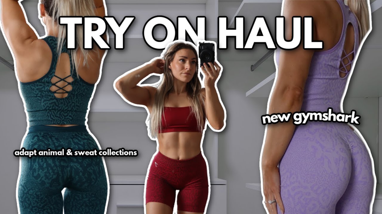 gymshark try on haul | new releases 2022 | adapt animal & sweat collection