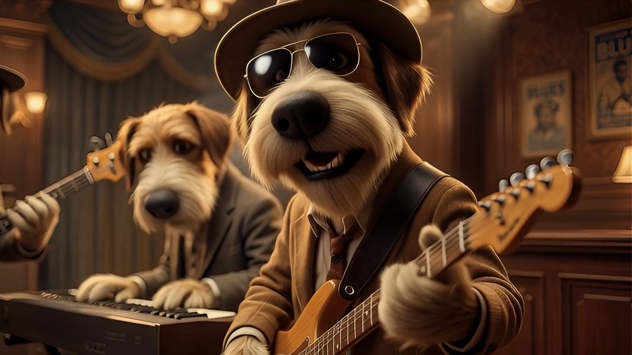 Relaxing Blues Night – Smooth Instrumental Blues in a Classy Jazz Club