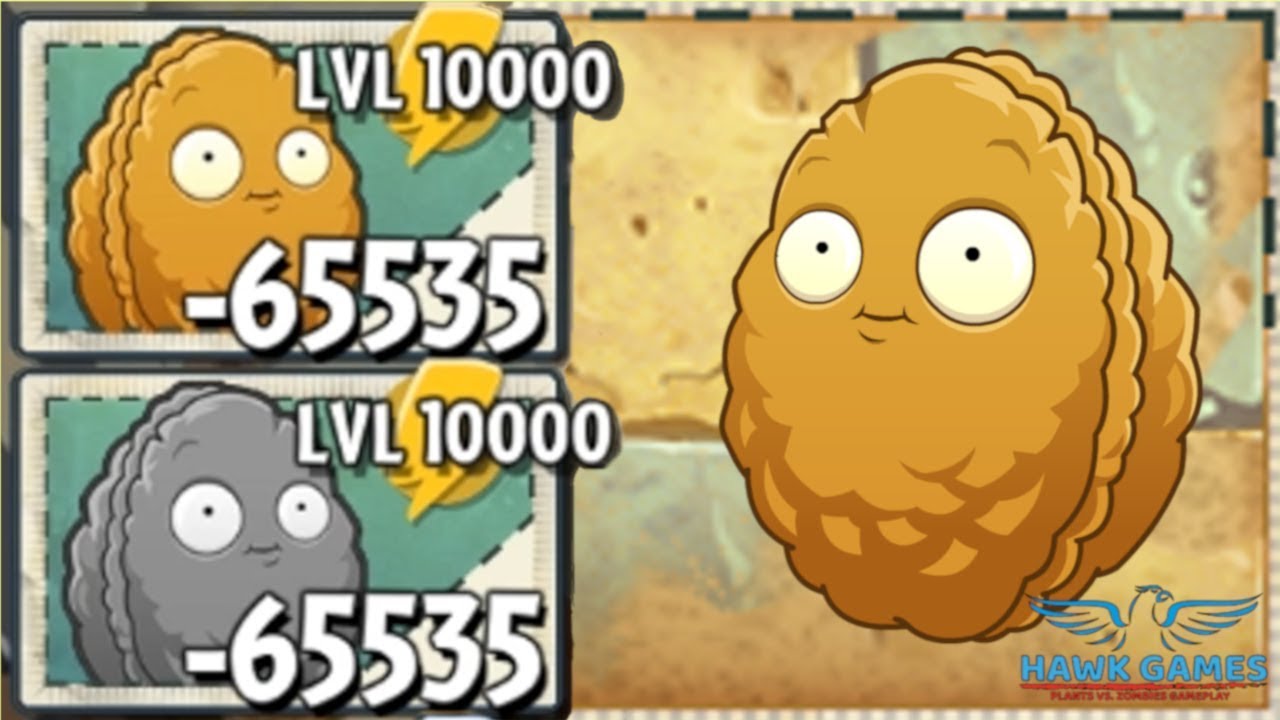 Plants vs Zombies 2 Wall-nut Upgraded to Level 10000 PvZ2
