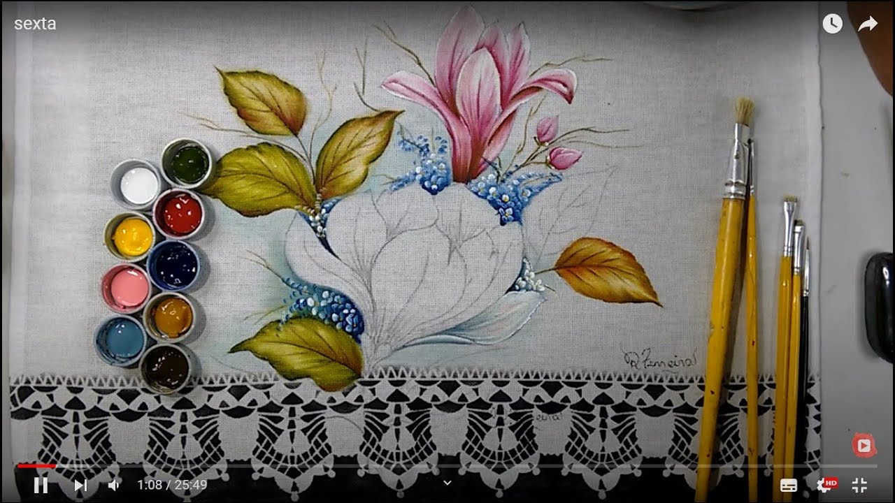 Roberto Ferreira - Novo Projeto - Aprenda a Pintar Flor de Magnólia - Parte 2