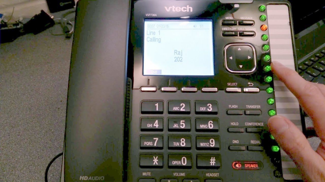 vtech ErisTerminal VSP736A VoIP Phone - Hands on demonstration.