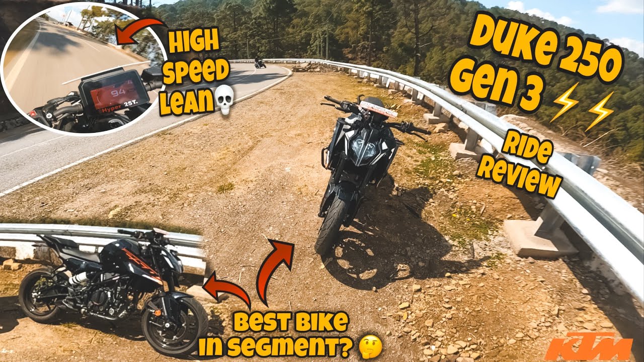 Duke 250 Gen3 short ride review || Best bike in segment🤔? || High speed lean check ✅ || crazy bike⚡️