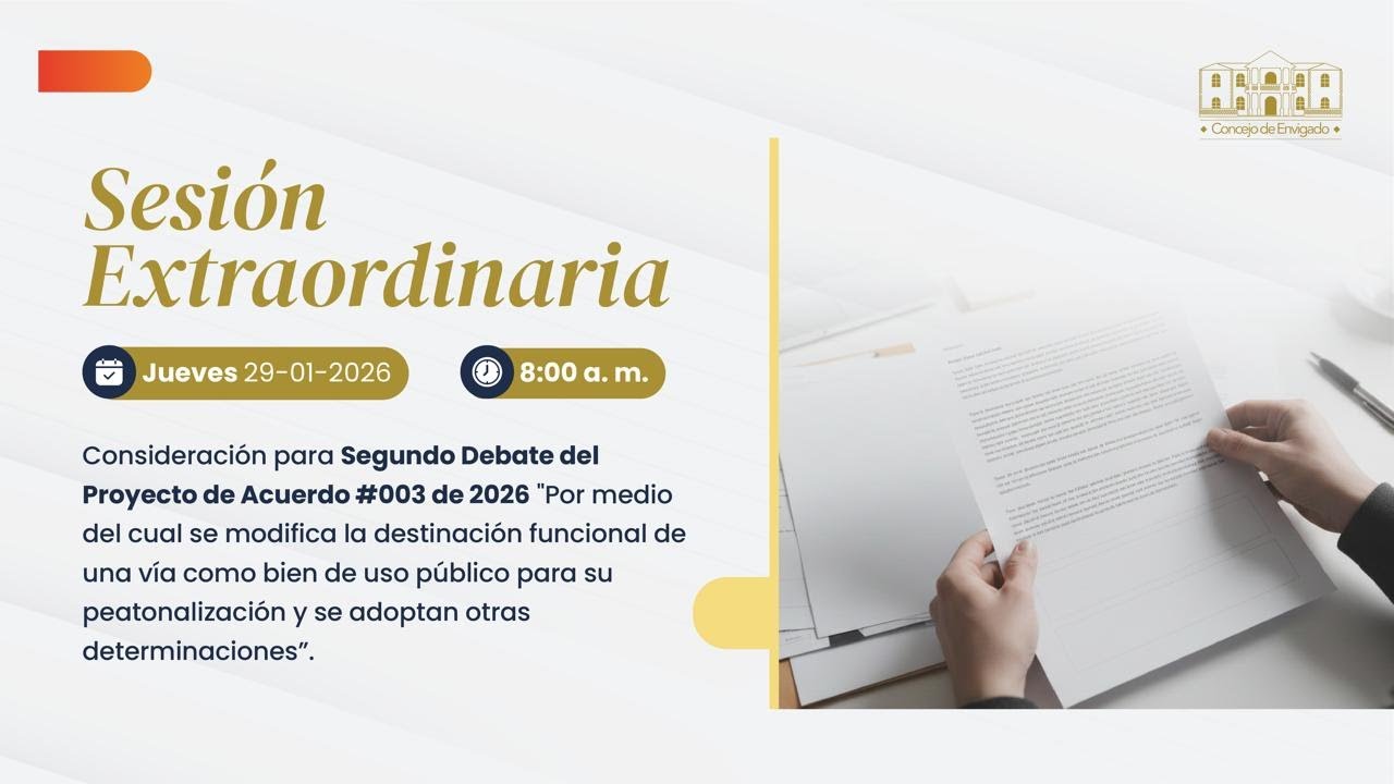 En vivo, Sesión Extra. Segundo debate Proyecto de Acuerdo 003 de 2026.