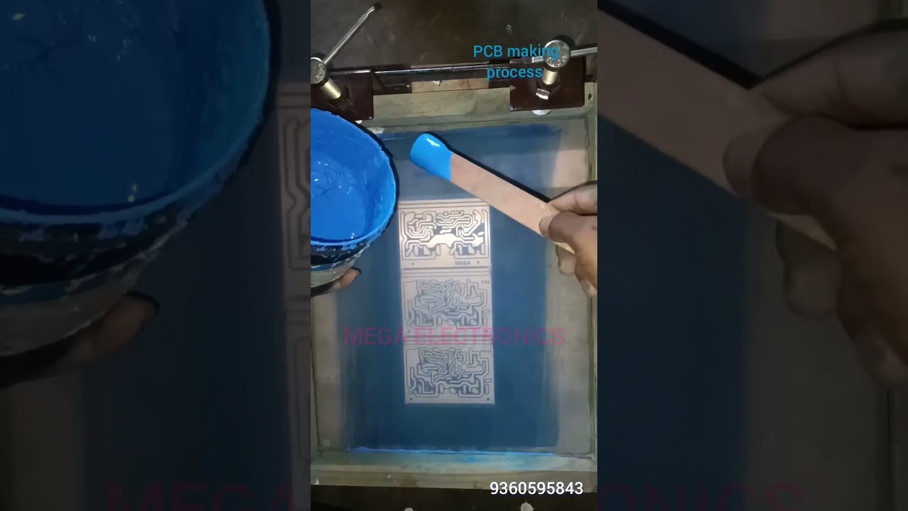 PCB making screen printing method step 3