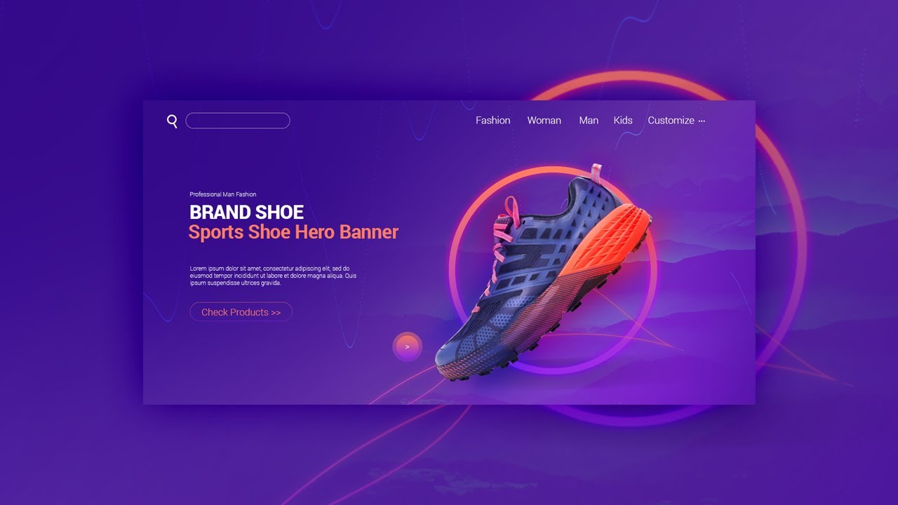 Professional Website Hero Banner Design | Adobe Photoshop Cc