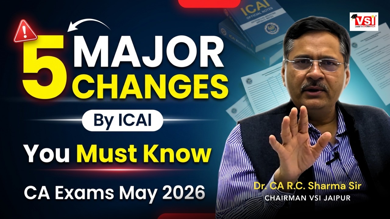 🚨 5 Major ICAI Changes You Must Know | CA Exams May'26 📚 | Dr. CA R.C. Sharma Sir
