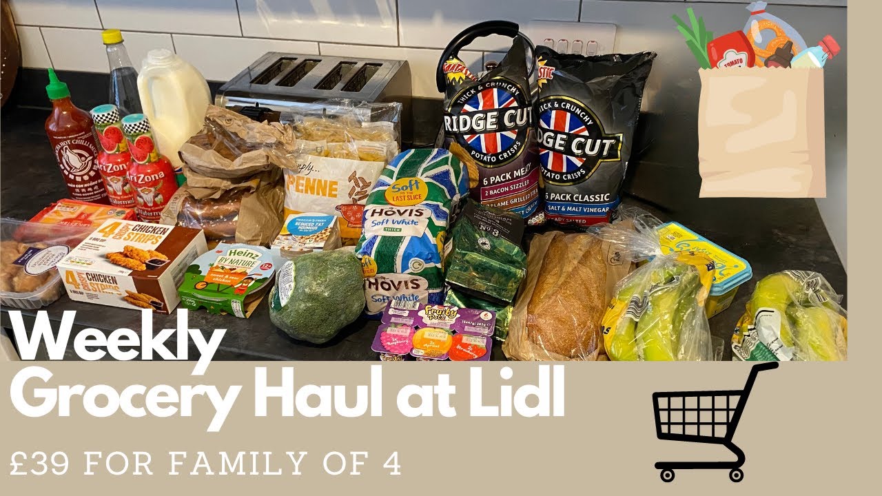 Weekly Grocery Haul for UK Family of 4 | I spent £39 at Lidl and went over budget AGAIN!!!!