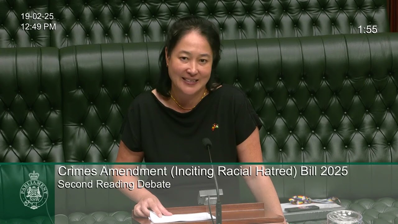 Jenny Leong Responds to the Crimes Amendment (Inciting Racial Hatred) Bill 2025