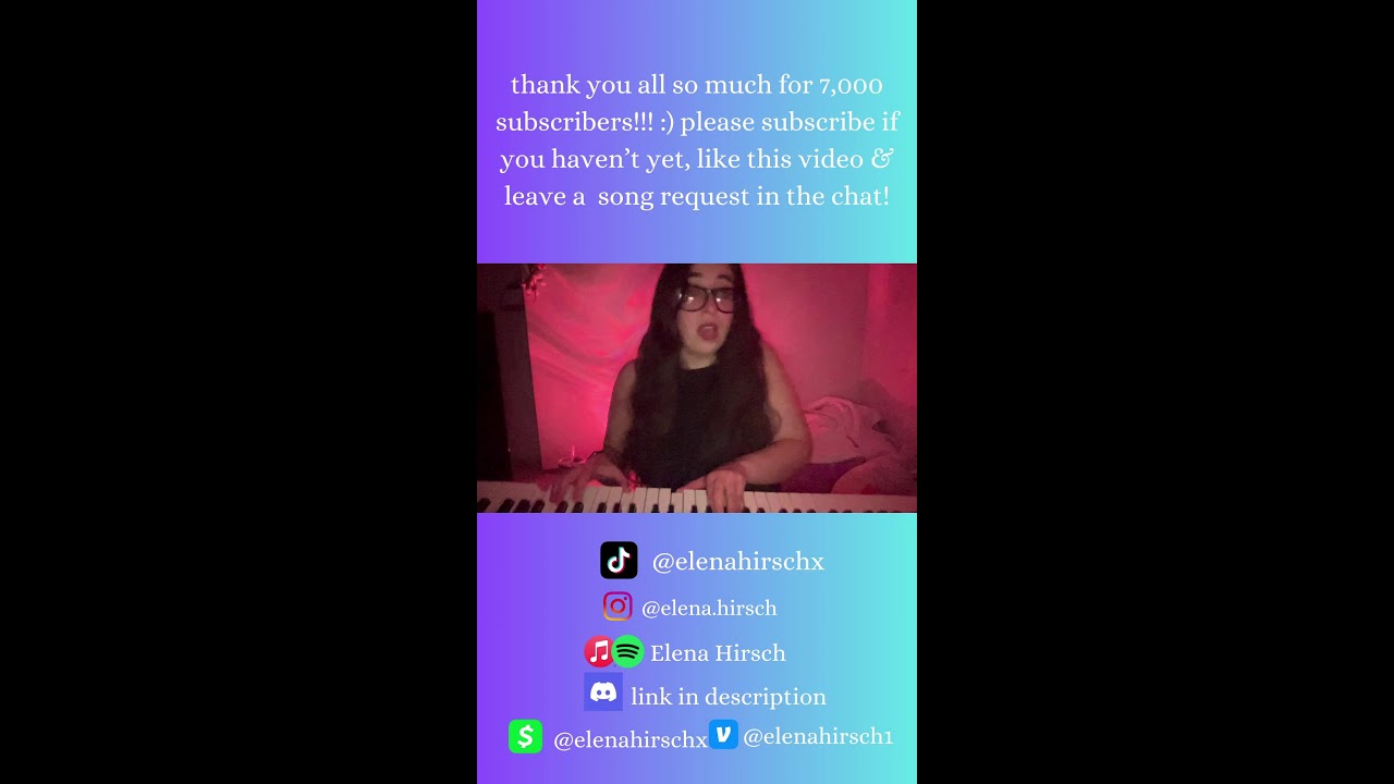 subscribe for a singing + piano song request 🎤🎹💜