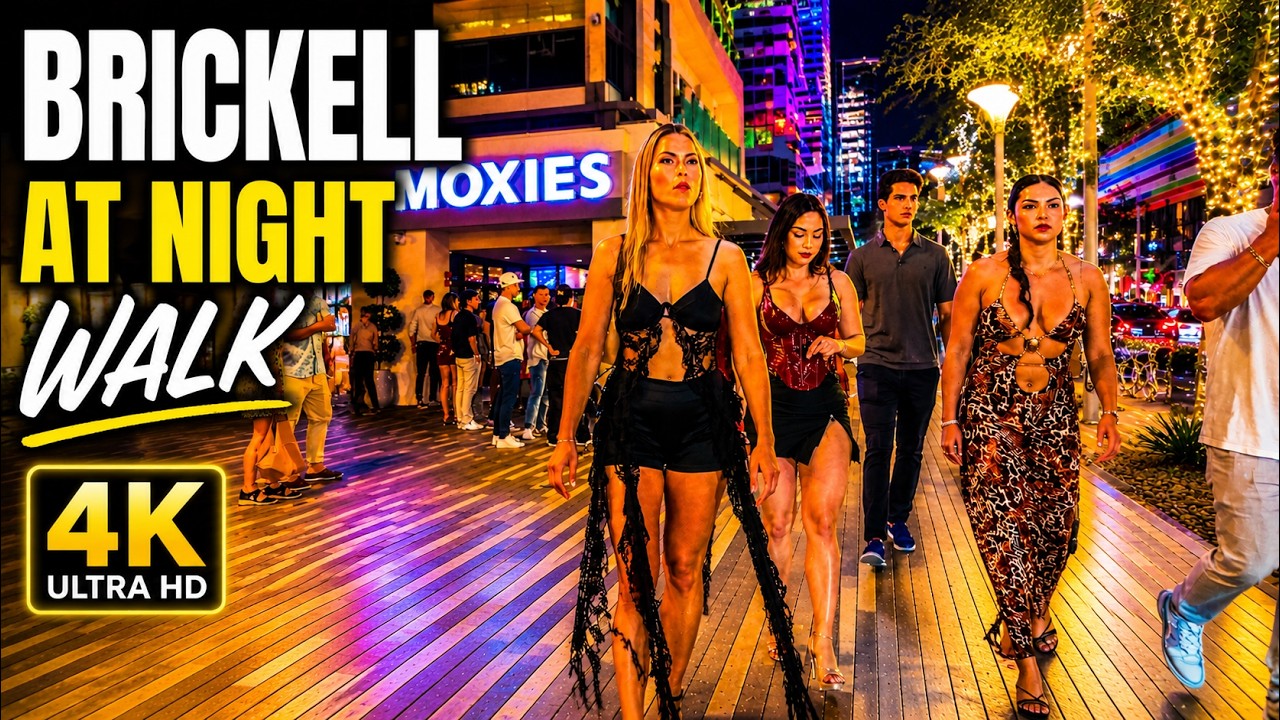 Brickell Comes Alive At Night 🌃 | Miami 4K Walk