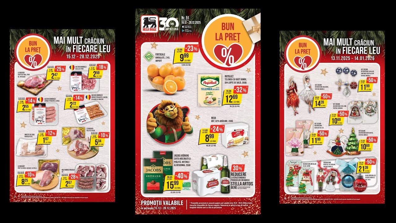Catalog Mega Image 18 - 28 Decembrie 2025 🎁🥩☕️