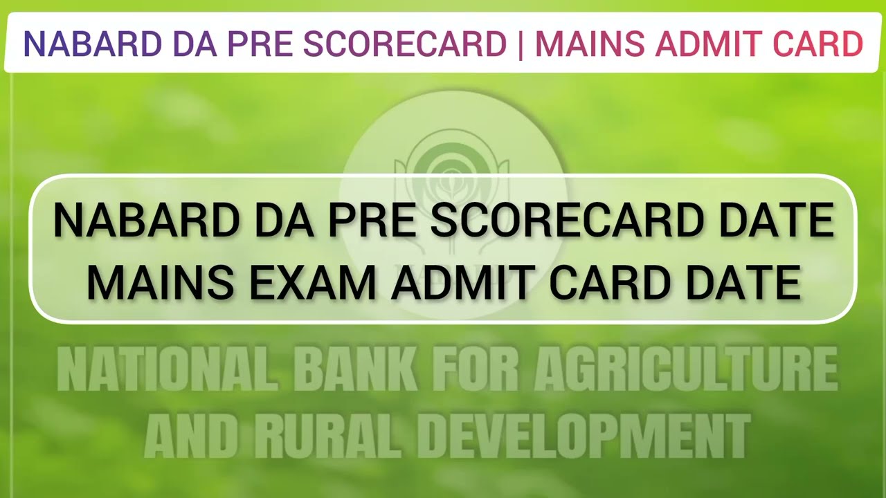 NABARD DA 2026 | NABARD DEVELOPMENT ASSISTANT PRELIMS SCORECARD | NABARD DA SCORECARD 2026 | MAINS