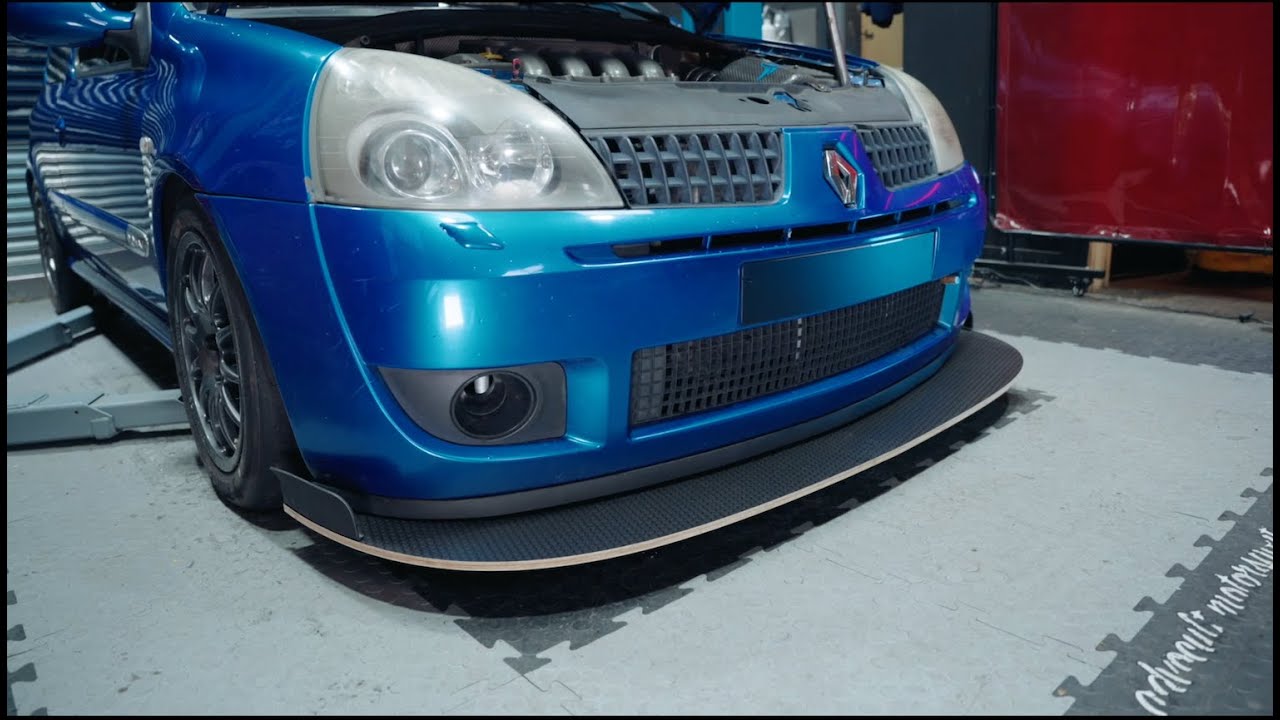 RacingCult Renault Clio 172/182 front splitter installation