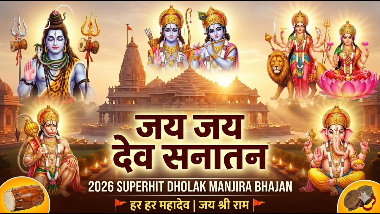 जय जय देव सनातन | 2026 Superhit Dholak Manjira Bhajan
