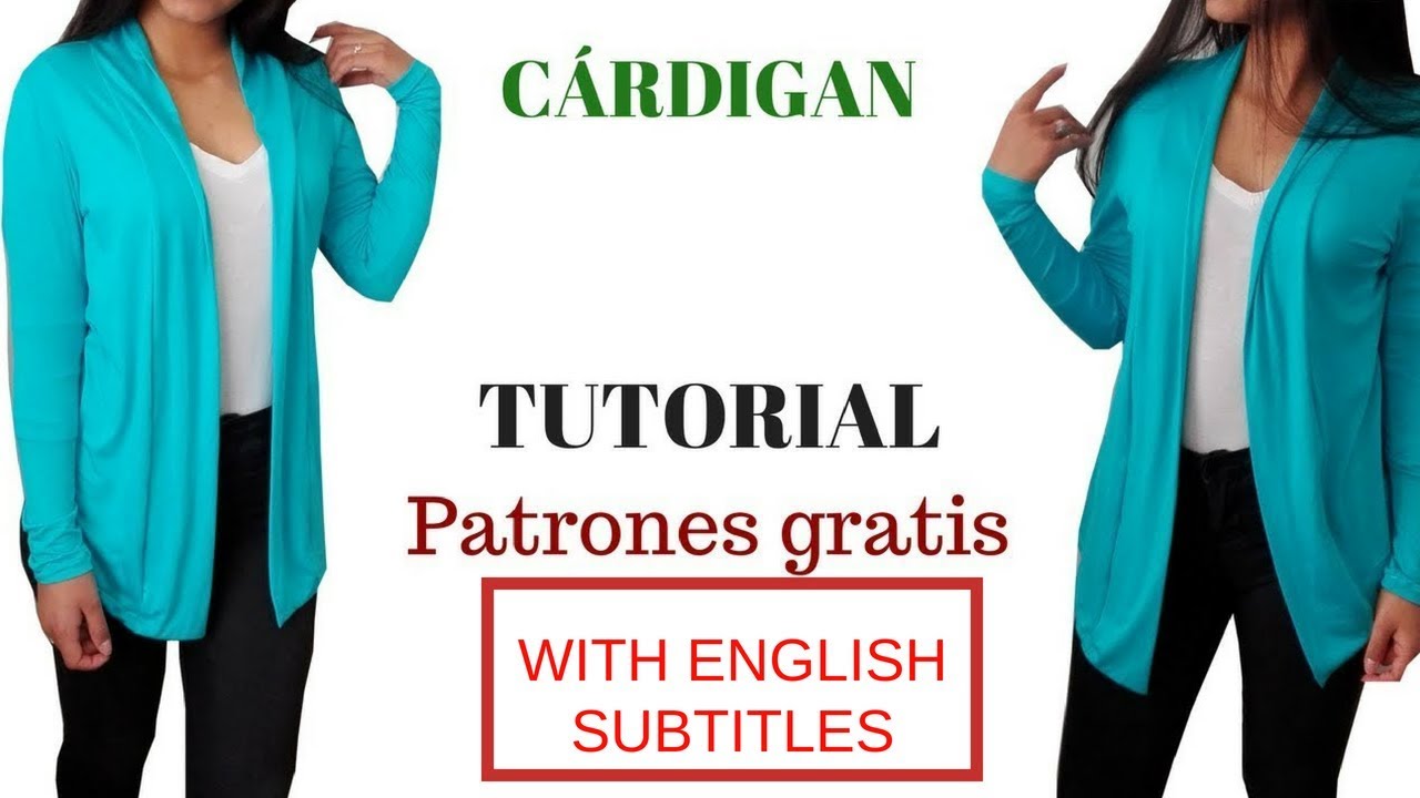 DIY Cómo hacer un cárdigan  corte y confección/ HOW TO MAKE A CARDIGAN (CUT AND CONFECTION)