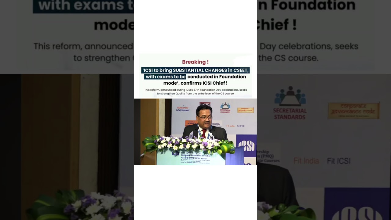 Changes in CSEET #icsi #cseet #companysecretary #icsiupdatsupdate #icsiannouncement#shorts #trending