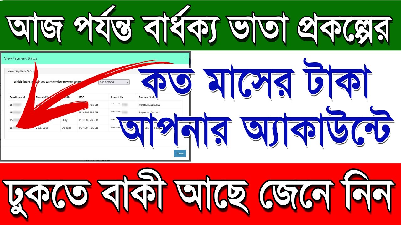 Old Age Pension Scheme Payment Status Check Online in West Bengal 2025 | Bardhakya Payment Status